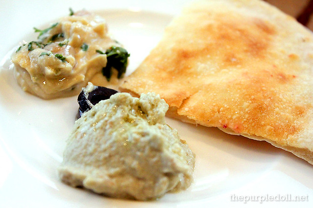 Babaganoush, Hummus and Pita