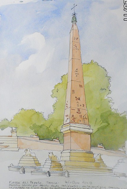 Obelisco de Piazza del Popolo. Roma