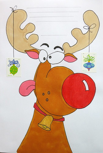 Goofy reindeer envelope to Audrey
