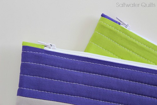 Lime and Purple Quilted Bag