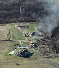 Aerial view of the EF-4 tornado that hit Washington, Illinois on November 17, 2013