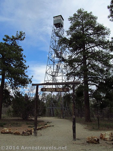 The Grandview Fire Lookout Tower, as seen from near the road, Kaibab National Forest, Grand Canyon National Park, Arizona