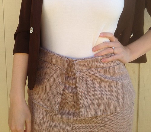 Tweed Peplum Skirt - After