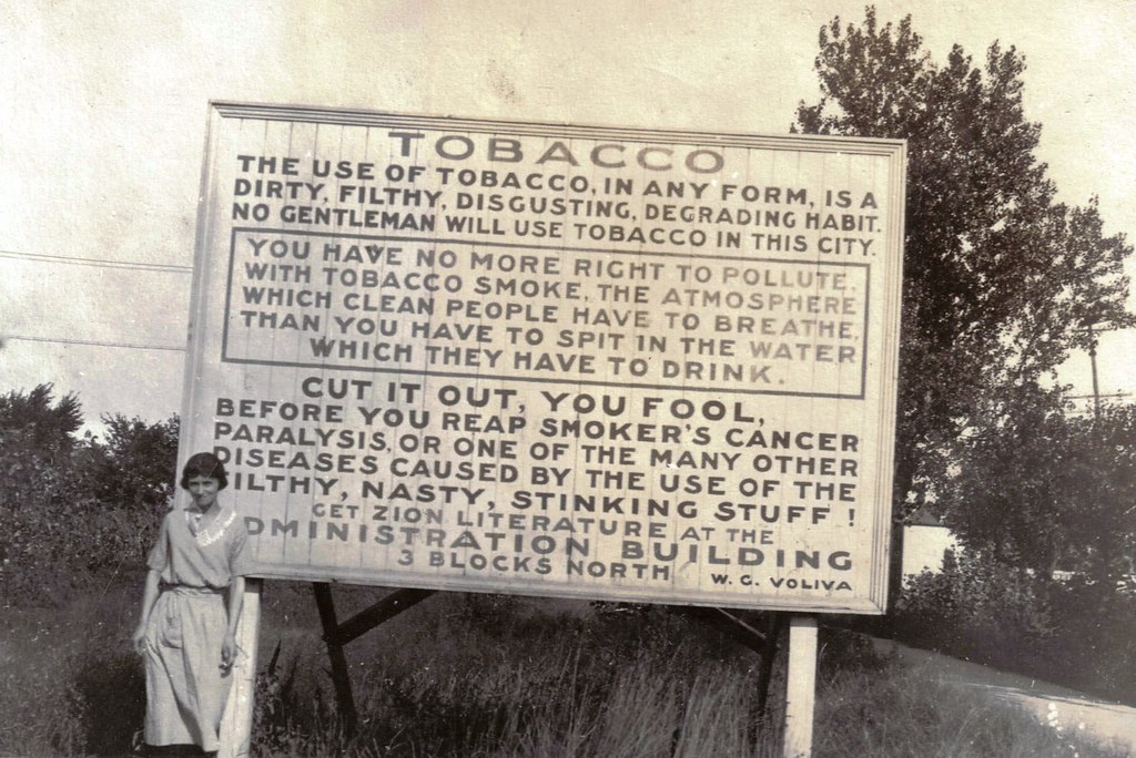 Anti-Smoking Sign, circa 1915