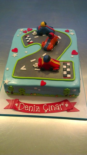Race Car 2nd Birthday by CAKE Amsterdam - Cakes by ZOBOT