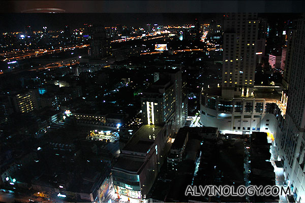 Bangkok night view from our hotel room