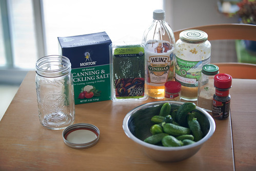Ingredients for Refrigerator Pickles
