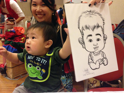 caricature live sketching for a birthday party 22 Sep 2013