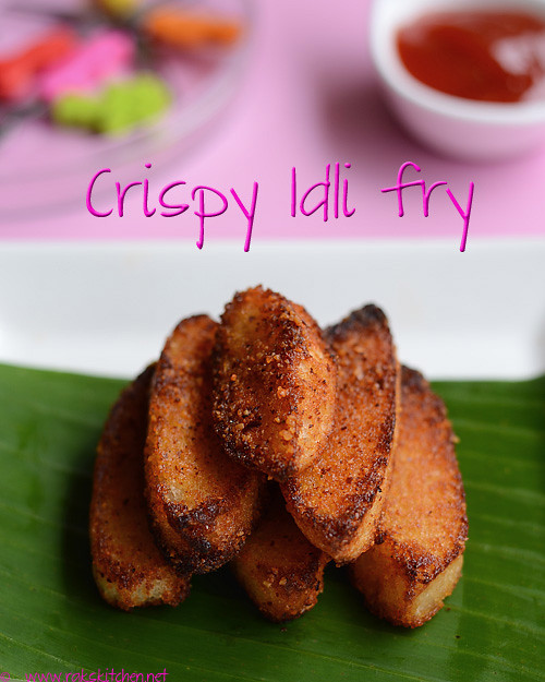 crispy idli fry (baked podi idli) | left over idli ideas