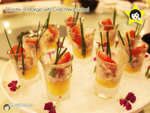 Shooter of Mango with Crab Meat Salad