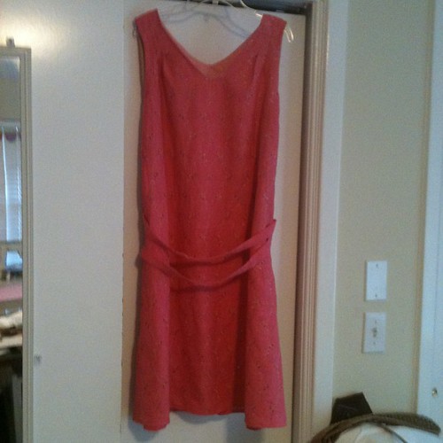 #simplicity 1810 Coral linen blend eyelet - it's much cuter on than in the picture!