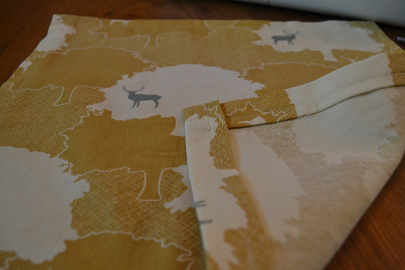 deer in the headlights cloth napkins | things i made today