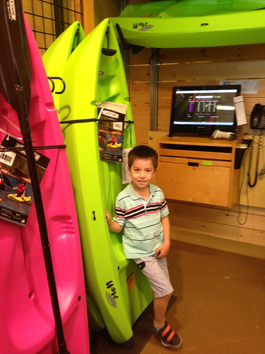 Scott got a kids kayak today