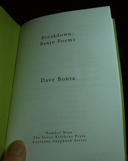 cover page of proof for Breakdown: Banjo Poems
