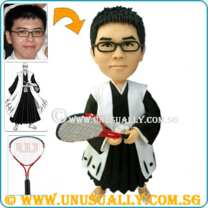 Unusually Fully Personalized 3D Kongfu Tennis Figurine - @www.unusually.com.sg