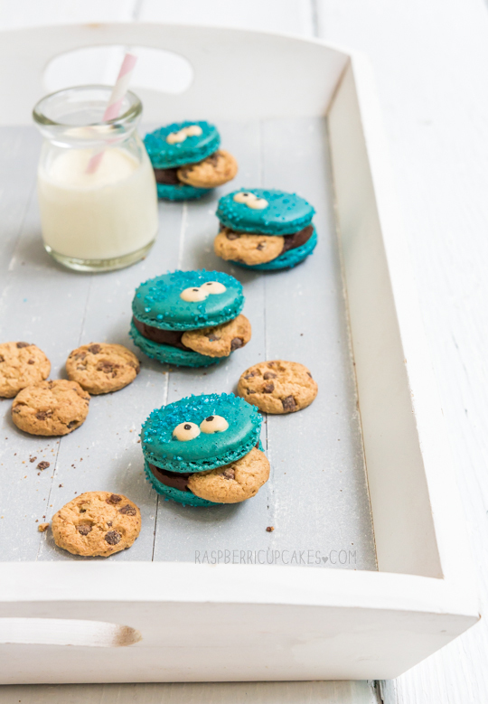Cookie Monster Macarons