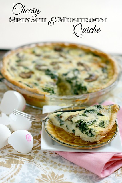 Cheese Spinach and Mushroom Quiche 4
