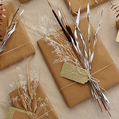 Mixed Metal Natural Gift Toppers