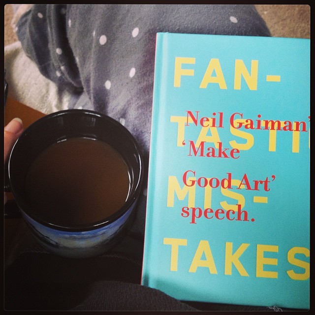 This morning's pre-writing reading. @neilhimself's Make Good Art. #yearofmaking 21/365