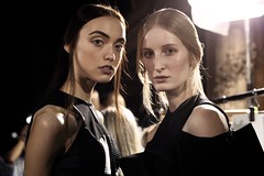Models Madison Schill and Emma Burger. Hexa By Kuho Spring Summer 2013 Fashion Show.