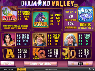 free Diamond Valley Pro slot payout