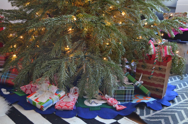 Christmas in January presents under the tree