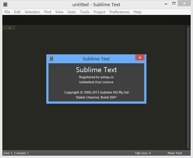 Sublime Text 3 Build 3047