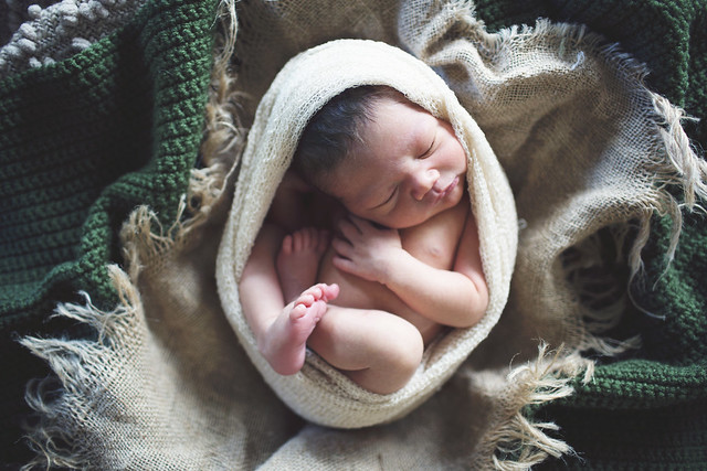 Best wrapped newborn pose