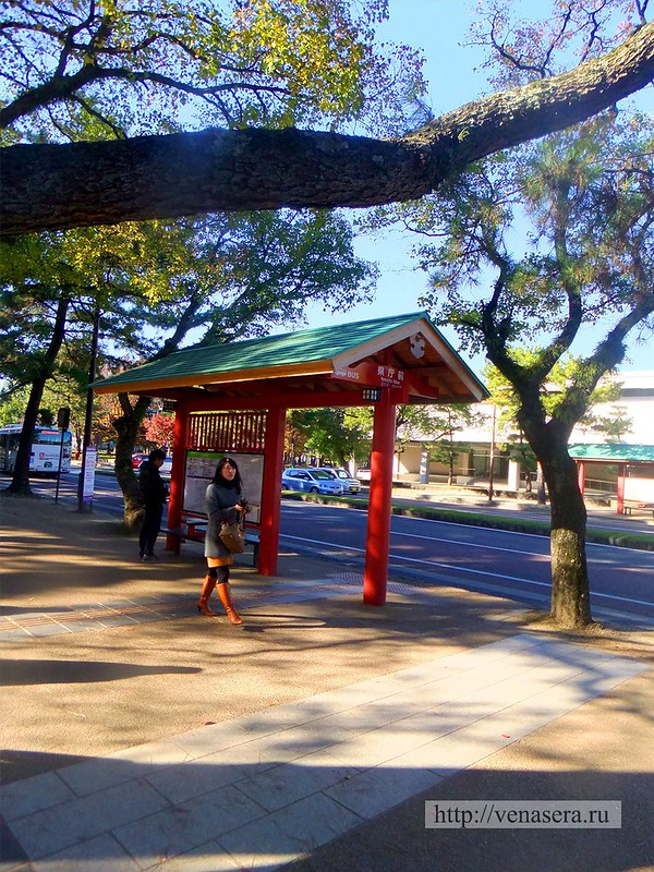 Автобусная остановка в Нара