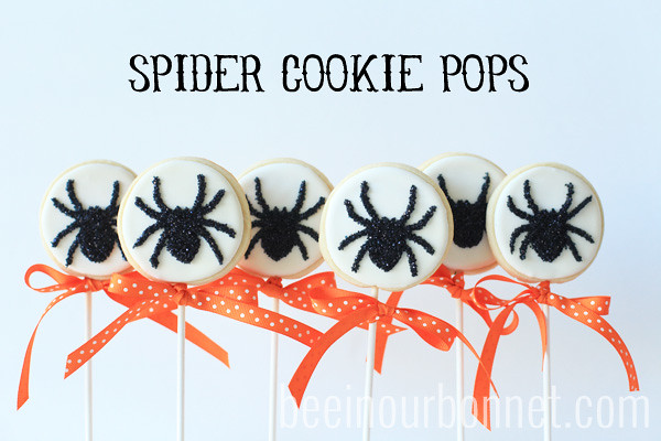 spider cookie pops