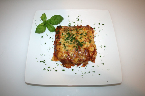 42 - Cannelloni di salsiccia arrosto - Serviert / Served