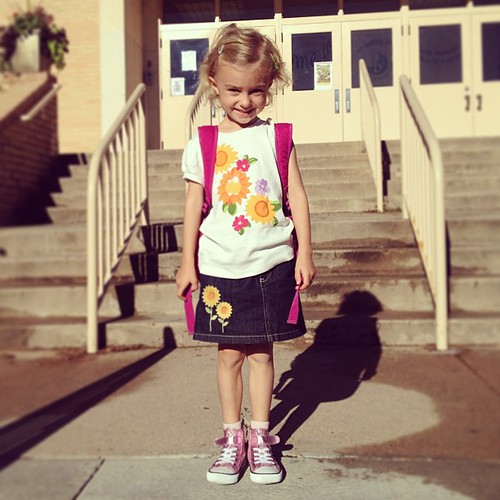 Just a few tears were shed. (By us, not her) #firstday of Kindergarten by dhgatsby
