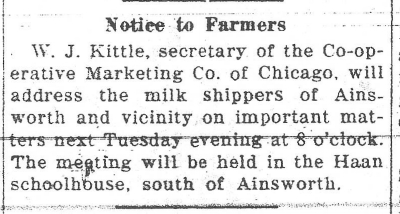 Milk shippers' meeting