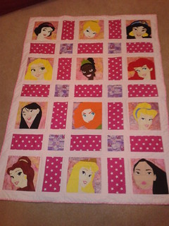 Disney Princess Quilt all finished!