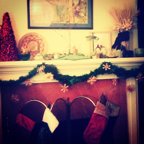 Hearth this year is a little random Oh well #christmas #stars #Yule #home #holiday