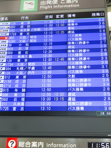 ANA996便で羽田に戻る予定