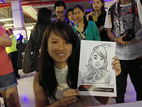 caricature live sketching for NTUC U Grand Prix Experience 2013 - 47