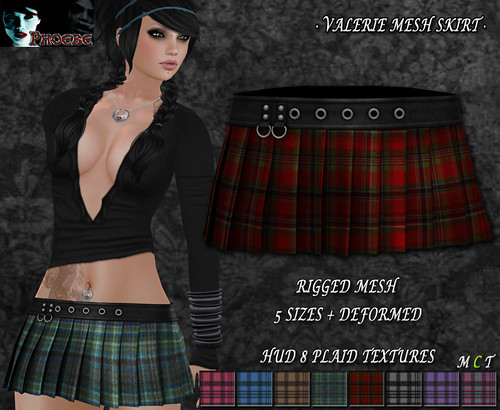 P Valerie MESH Skirt ~Plaids HUD~