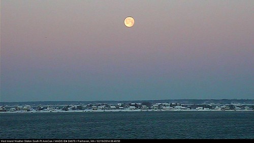 MOONSET AFTER THE STORM - The Ultimate "SNOW" Moon! by MLBaron westislandweather.com