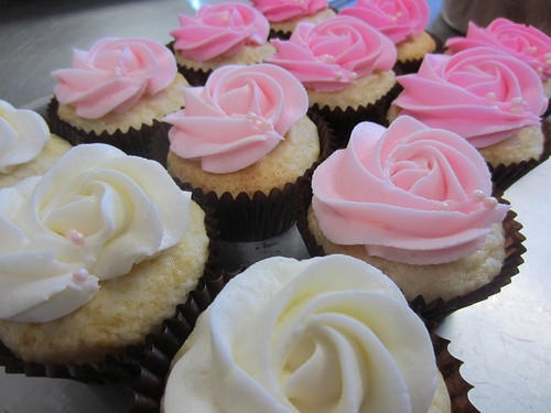 Vanilla cupcakes - pink ombre