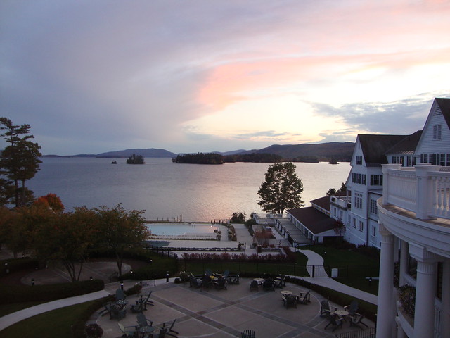 Lake George sunset view from room