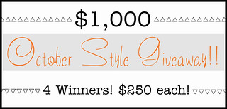 $1000 October Style Giveaway