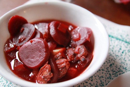 Beets and clam soup