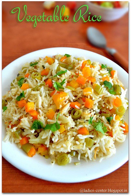 vegetable rice or veg rice is a variety rice with lot of vegetables