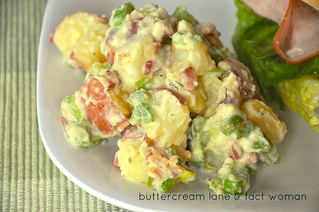 Sour Cream Potato Salad from buttercream lane and fact woman