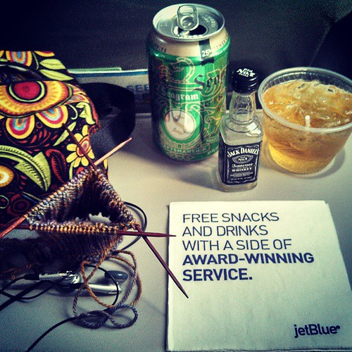 The napkin says it all! Thank you to the flight attendant who brought us FREE Jack! Starting things off right...