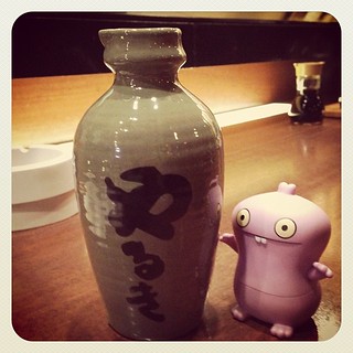 #uglydoll bar time with sake