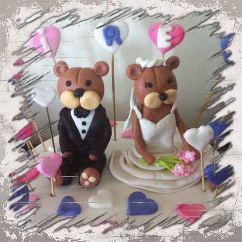 #bride#groom#birthdaycake#bear#sugarart #sugarpaste #sekerhamurlupastalar #ayiciklipastalar#gelindamat by l'atelier de ronitte