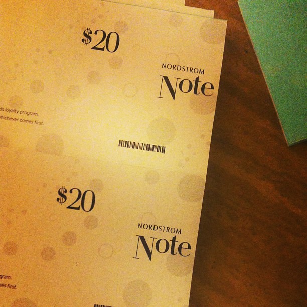 ... of @nordstrom notes! Woohoo! #nordstrom #fashionrewards #nadiashops