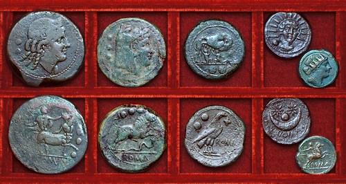 RRC 039 Collateral Semuncial bronze series, Ahala collection, coins of the Roman Republic